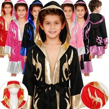 Kids Boys Costume Uniform Robe Fighting Boxing Training Halloween Hooded Sports