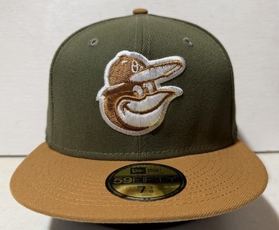 New Era 59FIFTY Baltimore Orioles Fitted Hat 7-3/8 Olive/Brown