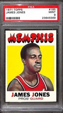 1971 TOPPS #185 James Jones PSA 9 Mint 23645569 