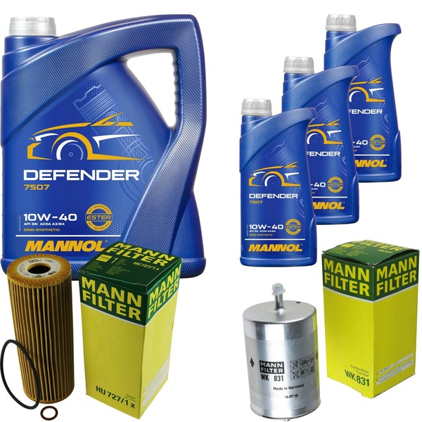 Inspektionspaket 8L Mannol 10W-40 FüR Mercedes W202 C 180 R170 230 Kompressor-image