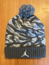 Jordan Jumpman Pom Beanie Gray Camo Knit Hat 686937-021 Wolf Grey FA15
