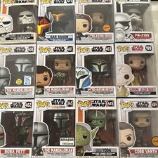 Funko Pop Star Wars Lot of 12 Yoda Mandalorian Boba Fett + More