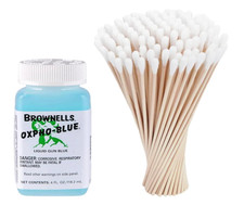 Brownells Oxpho-blue Liquid Gun Blue Cold Bluing Solution 100 Swabs 4 Fl. Oz