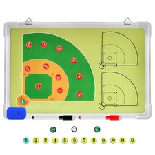 Magnetic Baseball Coach Boards Dry Erase Marker Clipboard with Magnets and Dr...