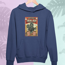 Vintage Cinema Night Movie Classics Hoodie Retro Film Cinema Fan Gift