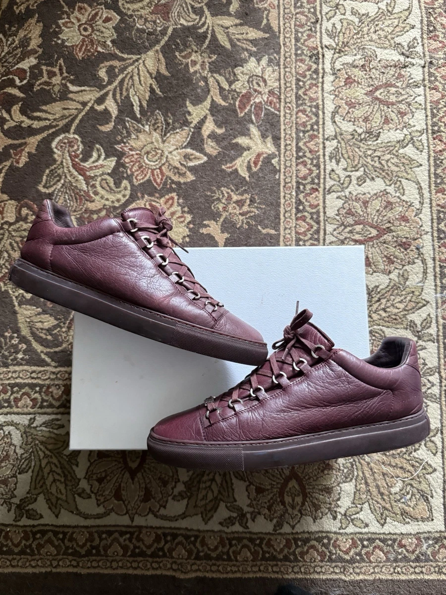 Balenciaga Arena Casual Shoes for Men with Upper Leather Red for
