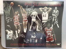 Foto firmata Phi Slama Jama Houston LE/100 16x20 Drexler Olajuwon x 12 TRISTAR