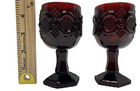 Vintage Avon Ruby Red Cape Cod Wine Glass Goblets Candle Holders 4.5” H 2” W — photo 2