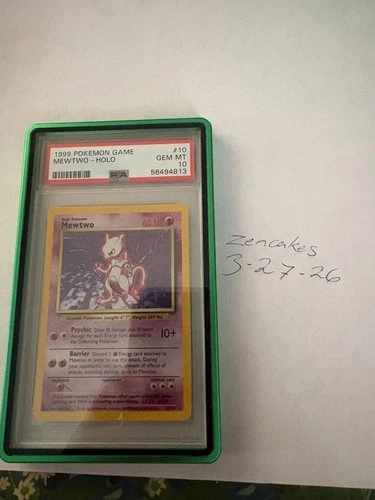 Pokemon Mewtwo Base Set Unlimited Holo Rare #10 PSA 10 Gem Mint