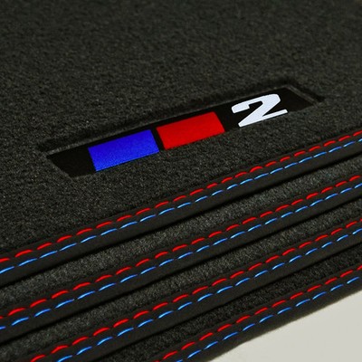 Car Floor Mats for BMW 2 Series F22 F87 Coupe 2 Logo Velour 2013-2021 Matwise
