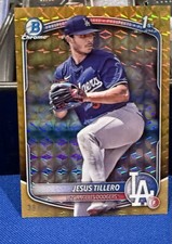 2025 Bowman - Chrome 1st Jesus Tillero #BCP-117 Gold Geometric Refractor /50