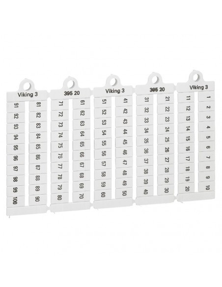 Repères bloc jonction Viking 3 pas 6 horizontal plaque 100 pièces marquage