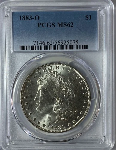 1883 O $1 Morgan Silver Dollar US PCGS MS62 Uncirculated New Orleans
