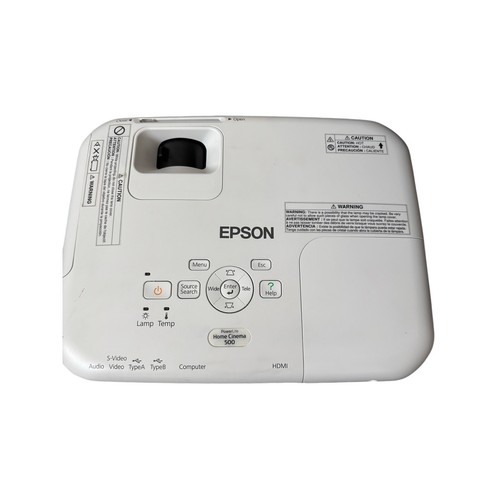 Epson LCD Projector H534A Tested Working Home Theater Office Projector