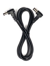 3 Foot Right Angle DC Power 5.5mm x 2.1mm Male to Male Patch Cable Wire