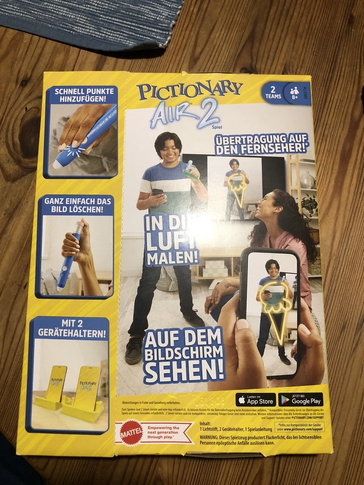 MATTEL GAMES Pictionary Air 2.0 Brettspiel - nur 1x benutzt - Bild 2 von 2