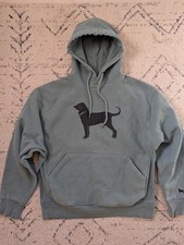 The Black Dog hoodie medium washed green