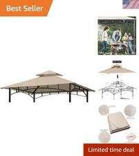 Durable 5FT x 8FT Canopy Replacement for L-GZ238PST-11 Gazebo - Khaki Style