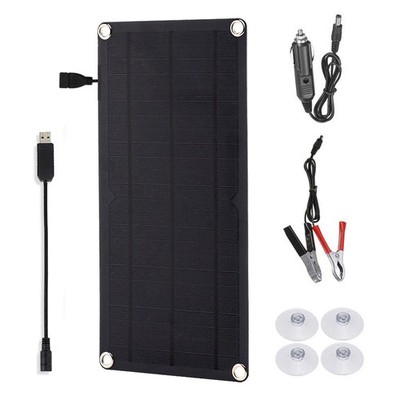 12V 60W Solarzelle Solarpanel Solarmodul Ladegerät USB Für Auto Boot Caravan