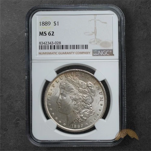 1889 Morgan Silver Dollar $1 - MS62 NGC - Philadelphia