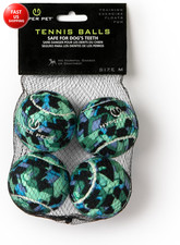   Tennis Balls, Interactive Dog Toy Ball, 2.5  Tennis Ball, Pack of 4, Blue Camo