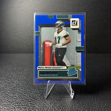 2022 Panini Donruss - Rated Rookie Nakobe Dean #387 Press Proof Blue (RC) Eagles
