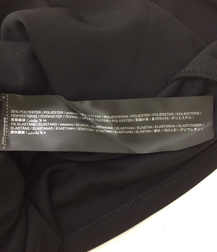 Mango Women's Tube Top Size L Black Slinky Jersey Bandeau Side Seam Pleat New F1 - Picture 7 of 10