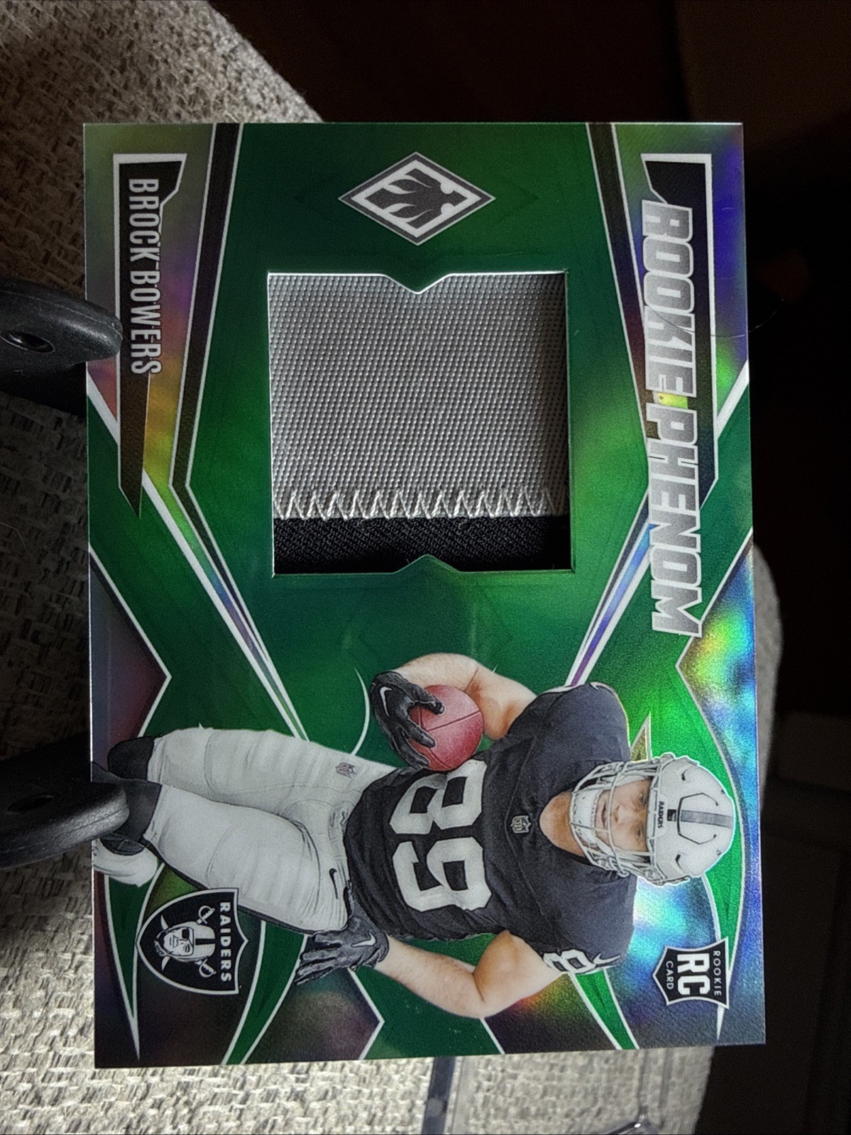 Brock Bowers Panini Phoenix Rookie Phenom Jersey #RPJBBS Green