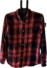 Chubbies MEN  s FLANNEL Red, White, Black Size Large
