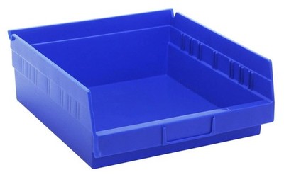 Quantum Storage QSB109BL Storage Bin Blue, 4 '' x 11.625 '' x 11.125 '' Carton of 8