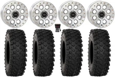 System 3 SB-7 15" Wheels Machined (6+1) 37" ATX470 Tires Yamaha Wolverine RMAX