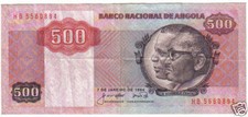 ANGOLA 500 KWANZAS 1984 PICK 12 A LOOK SCANS