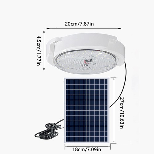 Double Head Solar Powered Ceiling Pendant Light Remote Indoor Waterproof Outdoor - Picture 3 of 16