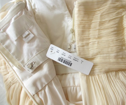 J. Crew Champagne Nadia Long Dress In Silk Chiffon Wedding Prom Party Gown 2 NEW - Picture 12 of 12