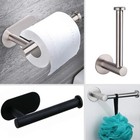 Stainless Steel Toilet Roll Paper Holder Strong Self Adhesive Stick Wall Mount