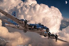 Retro Blechschild FLUGZEUG BOMBER 30 x 20 cm Metallschild Vintage (1371)