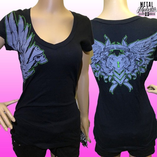 Metal Mulisha Ladies Fly Away V-Neck Size S