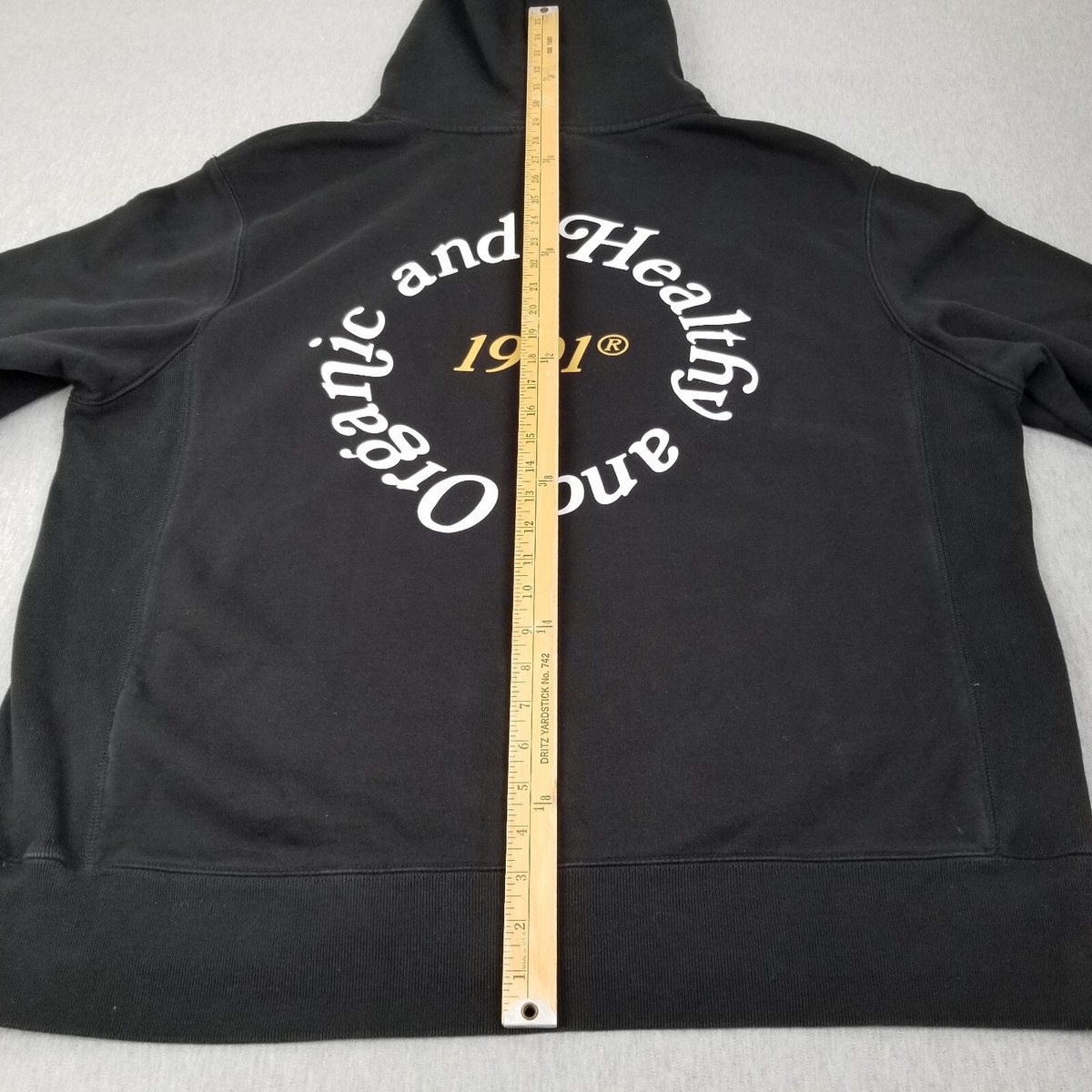 Midnight Organic Hoodie Larry June Mens XXL Black Organic