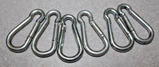 Steel Spring Snap Hook Carabiner Steel Clips, Set of 6