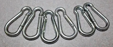 Steel Spring Snap Hook Carabiner  Steel Clips, Set of 6
