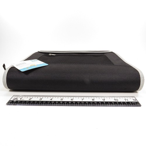 Pen + Gear 1.5 Inch ZIPPER BINDER - Black with Grey Outline - Expandable Pockets - Picture 12 of 14