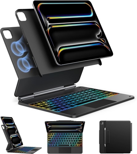 Magic Keyboard do iPad Pro 13 cali (M4) 2024, łatwe ustawienie magnetyczna obudowa klawiatury