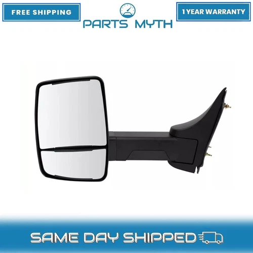 Tow Mirror Manual Textured Black Driver Left LH for 2003-2018 GM Cutaway Van Box