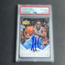 2013-2014 Panini Prestige #31 Kenneth Faried Signed AUTO PSA Slabbed Nuggets