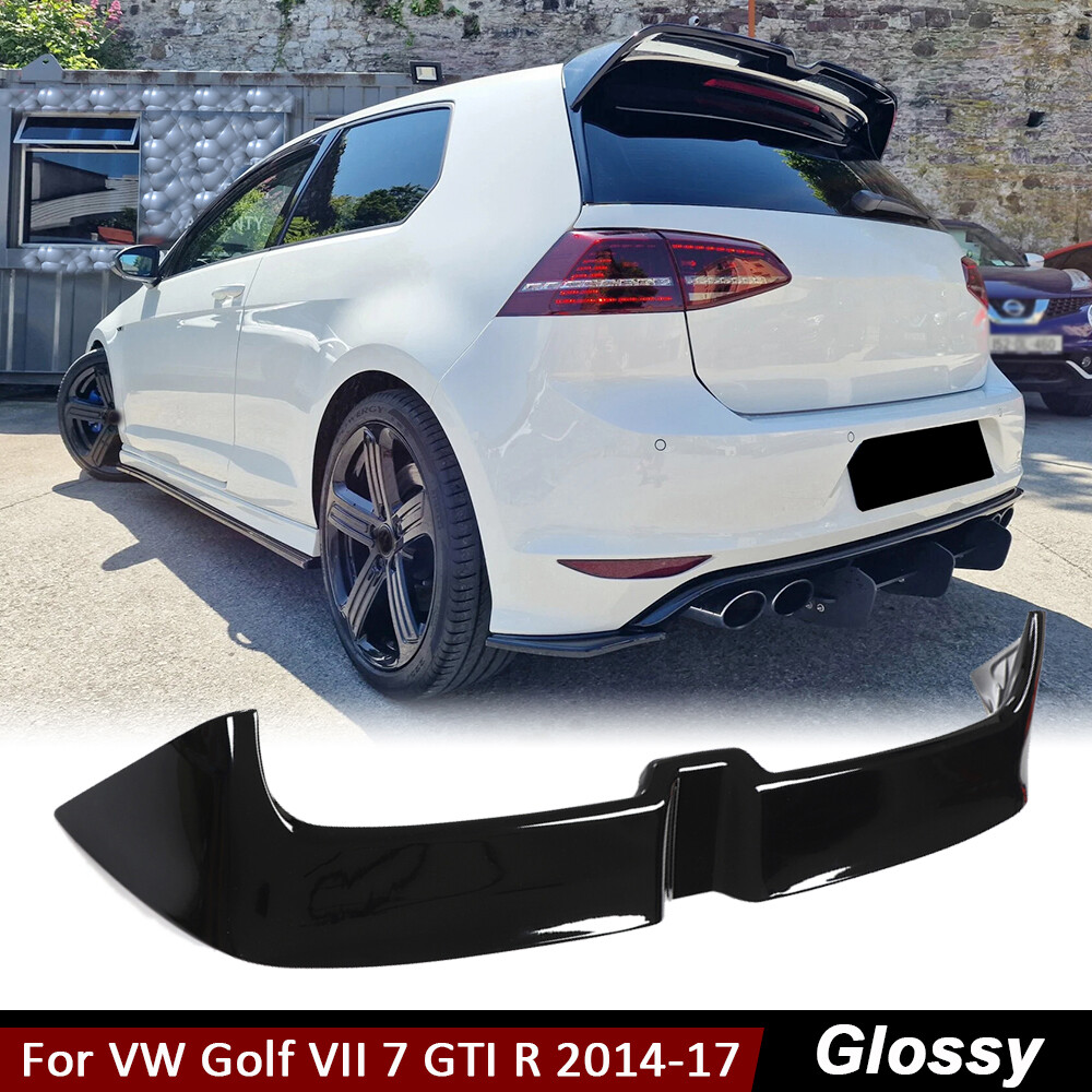 For Volkswagen VW Golf VII 7 GTI R 14-17 Gloss Black Rear Roof Spoiler Top Wing