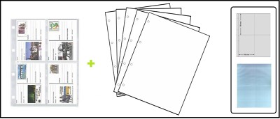 10 KOBRA G54E+G50W Ergänzungsblätter A4 4x 110x150mm + weiße Zwischenblätter ZWL