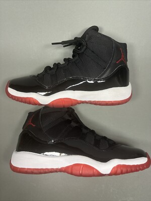 Nike Jordan 11 XI Retro Playoffs Bred 2019 GS 378038-061 Size 6Y