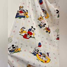 Vintage 1984 The Walt Disney Company Baby Mickey Mouse Minnie Goofy Crib Sheet