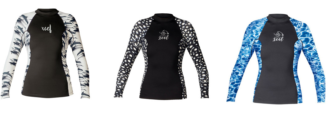 XCEL Damen Premium Stretch Langarm Rashguard - Mit 96% UV-Schutz, Für Sport, Schwimmen & Surf