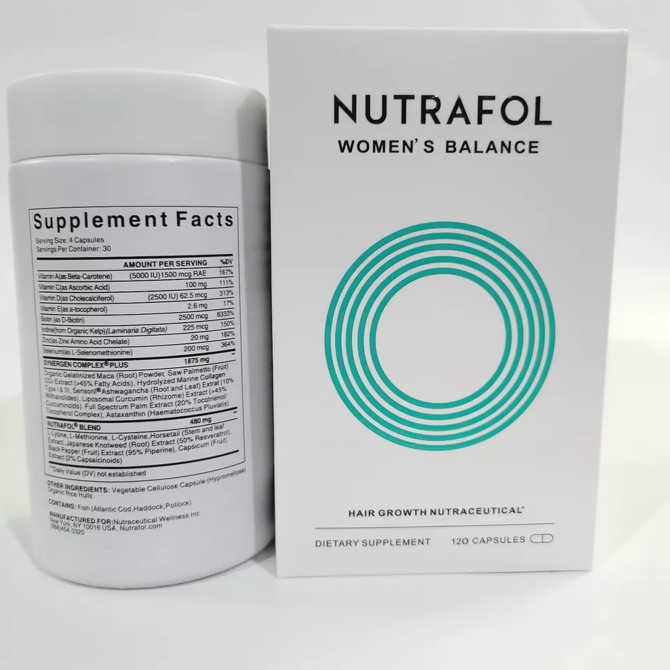 Suplemento nutracéutico para el crecimiento del cabello Nutrafol para mujeres 120 cápsulas 100 % auténtico Foto 2 de 4